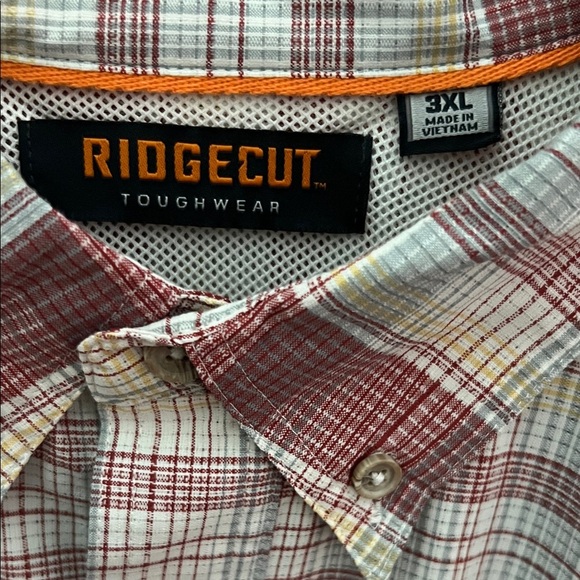 “Ridgecut Toughwear Men’s 3XL Plaid Work / Outdoor Button-Up Shirt — Polyester” - Picture 2 of 4